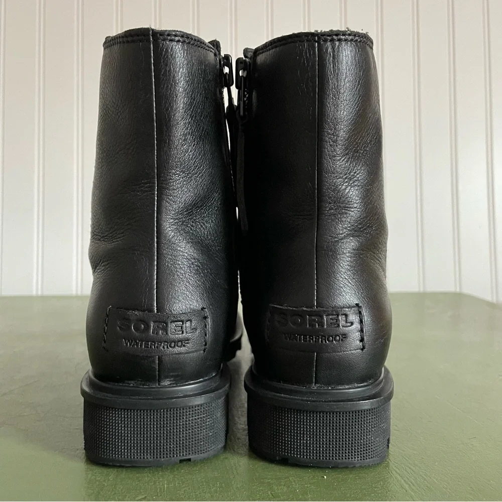Sorel PHOENIX Waterproof Boots in Black Leather